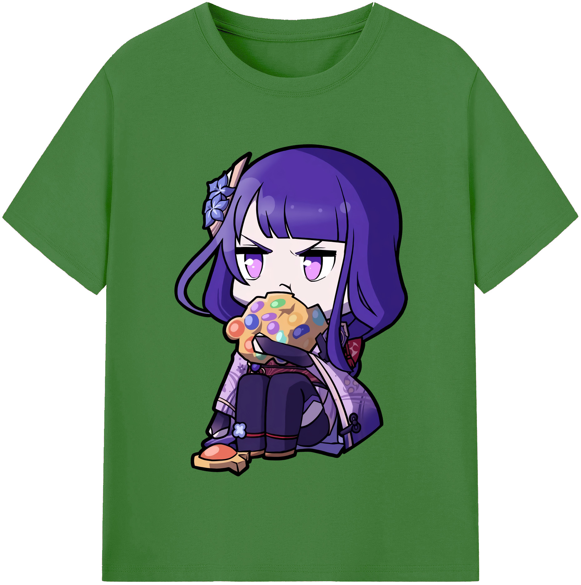 げんし神 雷電将軍 らいでんしょうぐん genshin Raiden Shogun レディースカジュアルプリントTシャツ（綿100％）